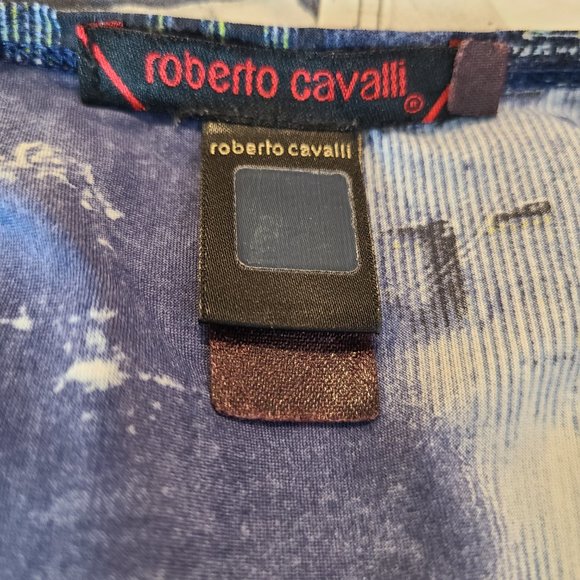 Robert Cavalli Paint Monogram-Print T-shirt - Picture 14 of 14